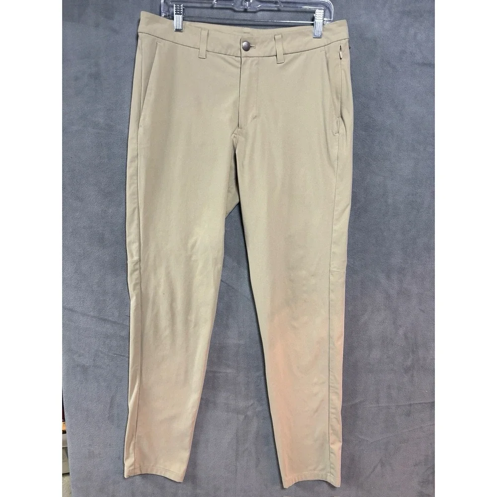 Lululemon Men's Commission Classic-Fit Pants Warpstreme Beige Size 33x31